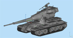 3d Printed 1/35/72 US F-series MVY 75mm Cannon "Thunder" Tank Kit