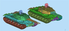 3d Printed 1/35/72 Russian F-series "Antelope" IS-2-II Heavy Tank Kit