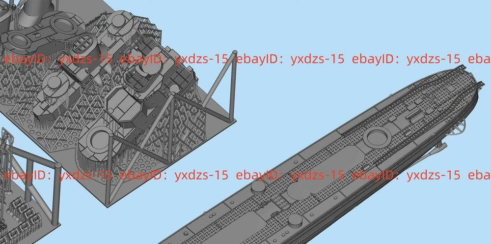 3d Printed 1/350 Wwii French Mogador Class Destroyer(full Hull/waterline)