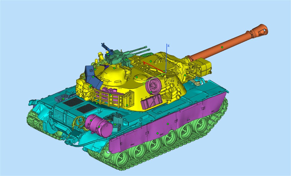 3d Printed 1/35/72 US F-series "Freight Train" T110E4 Tank Destroyer Kit