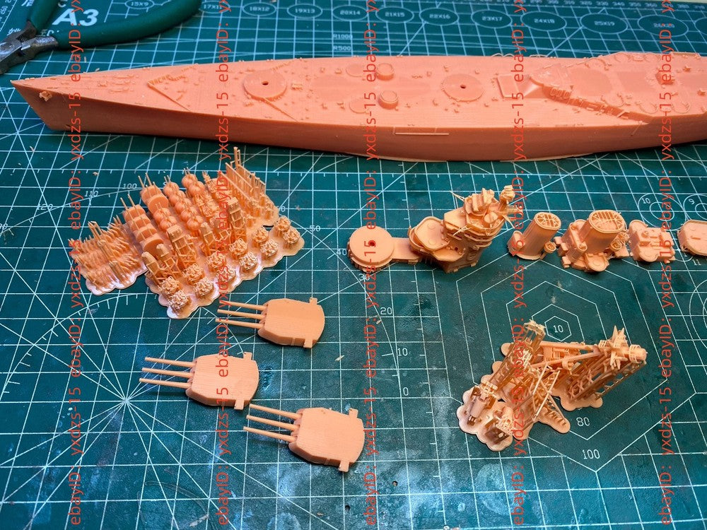 3d Printed 1/700 Hms Duncan Class Battleship(full Hull/waterline)