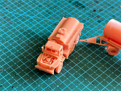 3d Printed 1/72/144 Ural Fuel Tank Truck Unpainted Kit