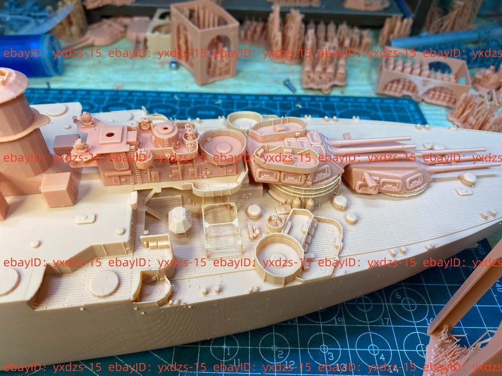3d Printed 1/350 Uss California Bb-44 Battleship 1944/1945(full Hull/waterline)