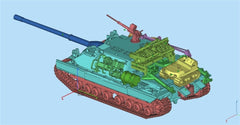 3d Printed 1/35/72 British F-series "Lancelot" FV217 Tank Destroyer Kit