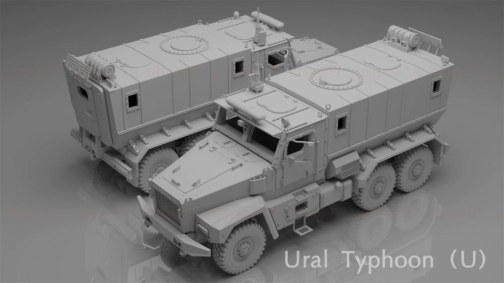 3d Printed 1/72/87 Ural Typhoon-U 6x6 Armoured Truck ﻿Unpainted Kit