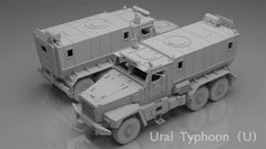 3d Printed 1/72/87 Ural Typhoon-U 6x6 Armoured Truck ﻿Unpainted Kit