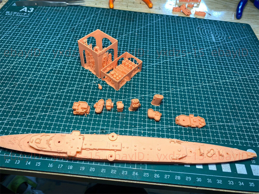 3d Printed Kits 1/700 HMS Hawkins-class Cruiser(full Hull/waterline)