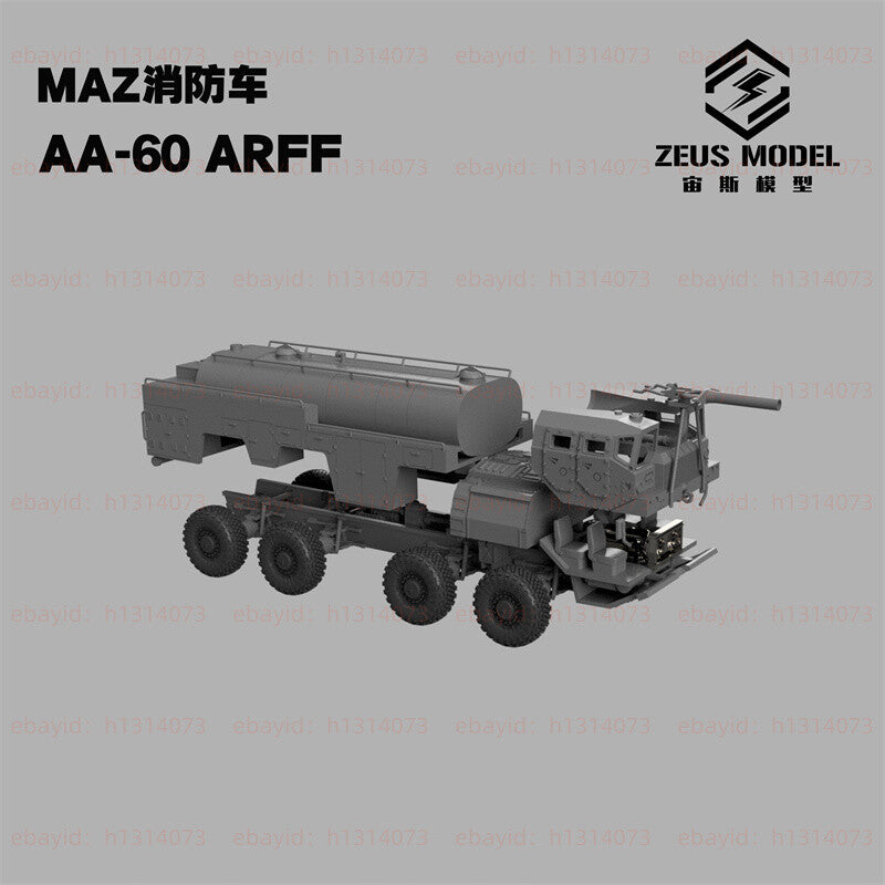 3d Printed 1/72/144 Russian MAZ Airport Fire Engine AA-60