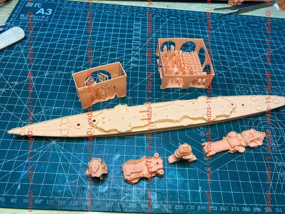 3d Printed 1/700 Mainz Light Cruiser(full Hull/waterline)