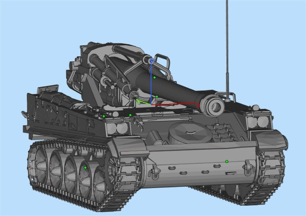 3d Printed 1/72 French AMX 13 F3 AM Self-propelled Gun Kit