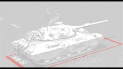 3d Printed 1/35/72 Italian F-series "Aquilifer" P40/65 Medium Tank Kit
