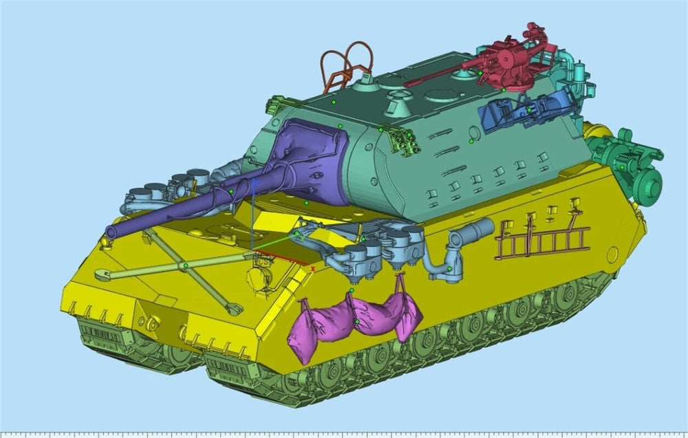 3d Printed 1/35/72 German D-series "Desert Ship" Maus Heavy Tank Kit