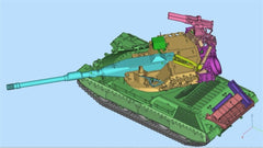 3d Printed 1/35/72 Italian F-series "Fortuna" Rhino Heavy Tank Kit