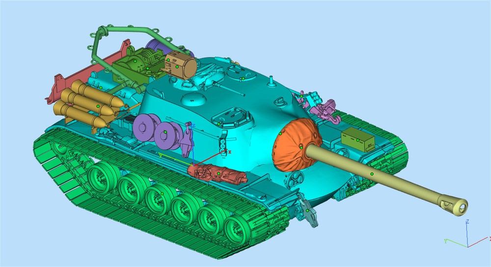 3d Printed 1/35/72 US F-series "Cardiff Blues" T110E3 Tank Destroyer Kit