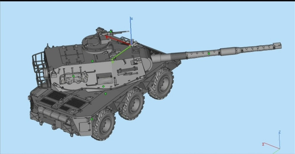 3d Printed 1/72 British Concept Vehicle No. 5 Medium Wheeled Armored Vehicle Kit