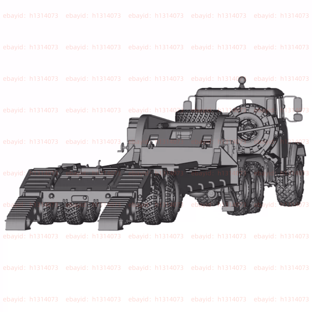 3d Printed 1/72/144 Ukrainian Kraz-6446 Trailer Unpainted Kit