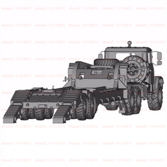 3d Printed 1/72/144 Ukrainian Kraz-6446 Trailer Unpainted Kit