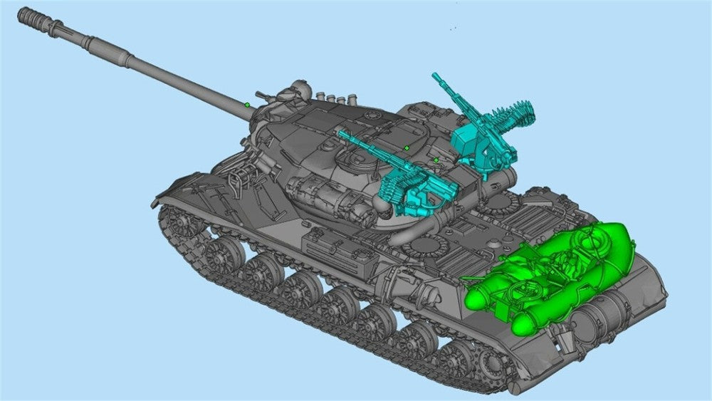3d Printed 1/35/72 Russian F-series "Salamander" IS-4 Heavy Tank Kit