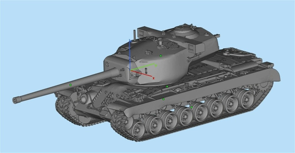 3d Printed 1/35/72 American T29/T30/T34 Heavy Tank Kit