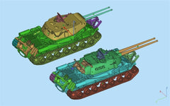 3d Printed 1/35/72 Russian F-series "Antelope" IS-2-II Heavy Tank Kit
