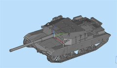 3d Printed 1/35/72 Italian Semovente M43 da 105/25 Bassotto Tank Destroyer Kit