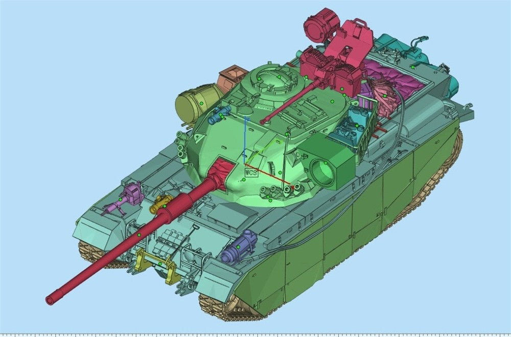 3d Printed 1/35/72 UK F-series "Chief Centurion" Centurion AX Medium Tank Kit