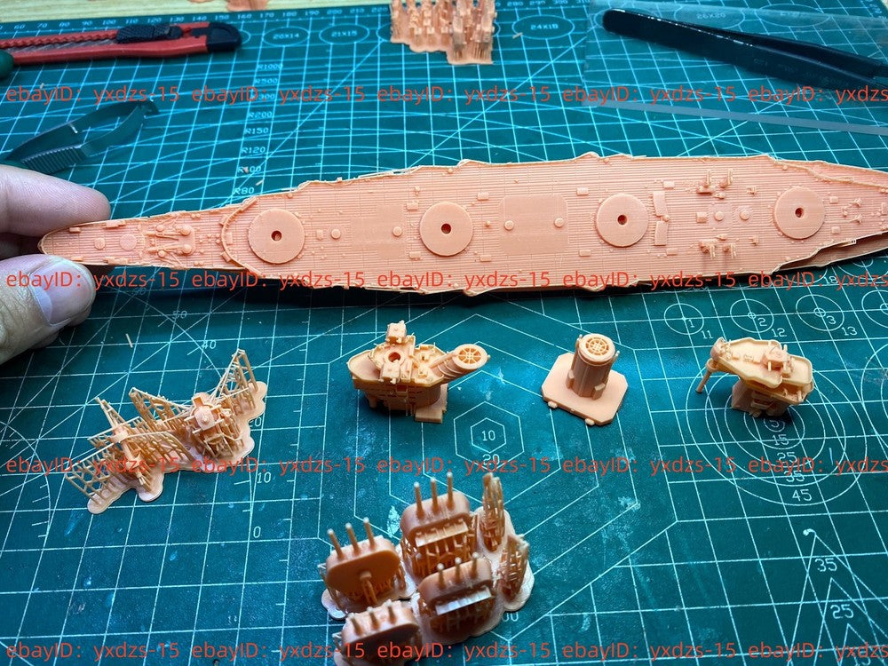 3d Printed Kit 1/700 Soviet Navy Gangut Class Battleship(full Hull/waterline)