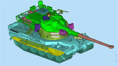 3d Printed 1/35/72 French F-series "Hammer Charlie" AMX 50 B Heavy Tank Kit