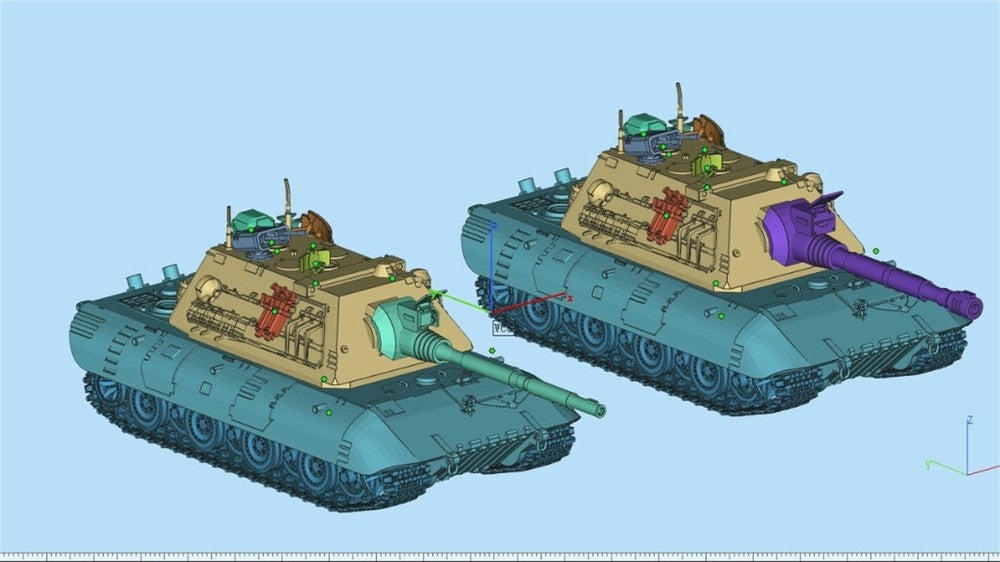 3d Printed 1/35/72 German D-series E-100 Super Heavy Tank "Nemesis" Kit
