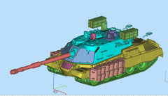 3d Printed 1/35/72 Italian F-series CC3 Minotaur Tank Kit