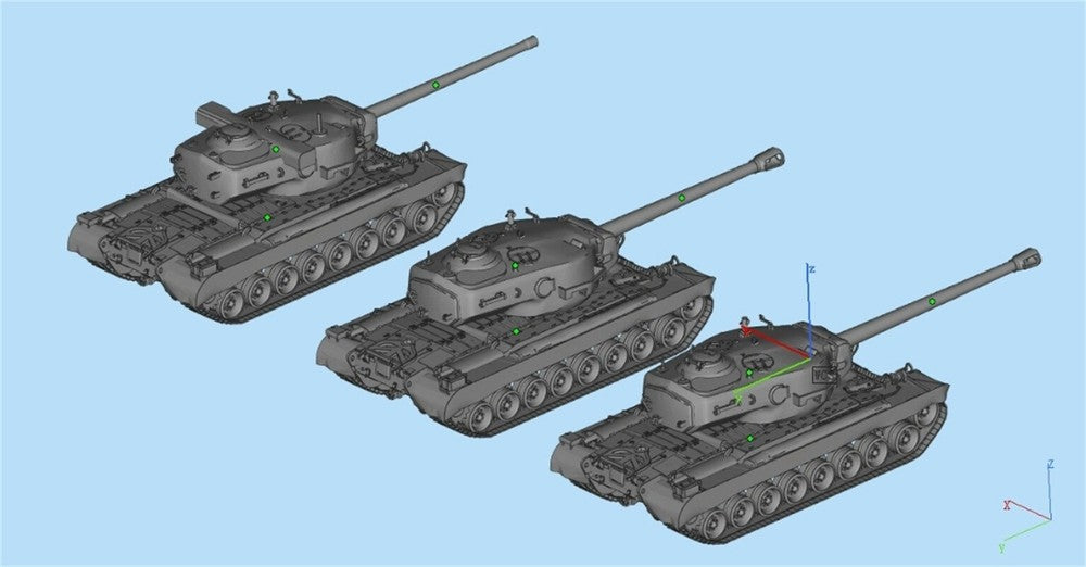 3d Printed 1/35/72 American T29/T30/T34 Heavy Tank Kit