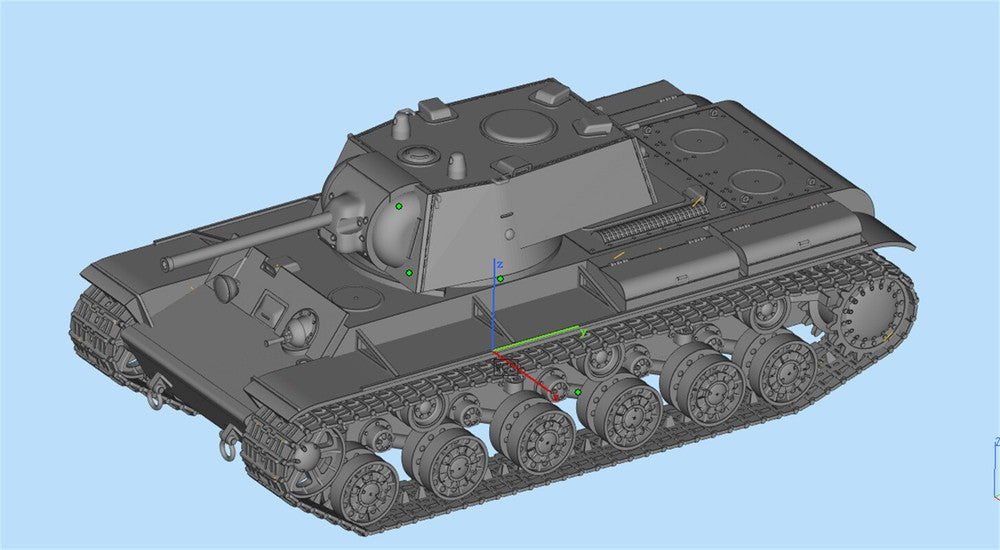 3d Printed 1/35/72 Soviet KV-1 Heavy Tank Series Kit