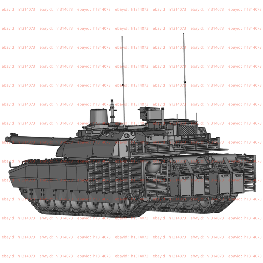 3d Printed 1/72/144 French Leclerc AZUR Tank Unpainted Kit