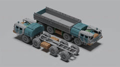 3d Printed 1/72/87 MAZ-7310/7313 Heavy-Duty Truck ﻿Unpainted Kit