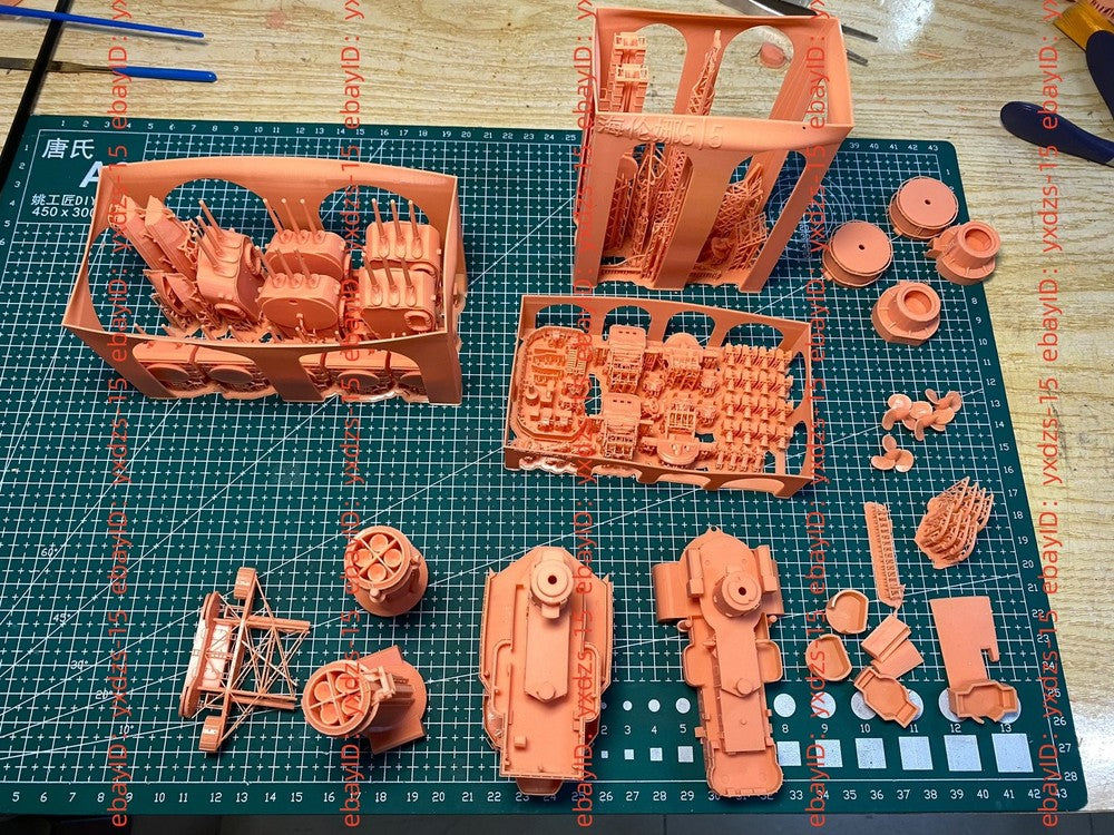 3d Printed 1/200 Uss Helena Light Cruiser Cl-50 1943(full Hull/waterline)