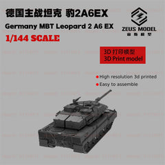 3d Printed Kit 1/144 German Leopard 2a6ex Main Battle Tank
