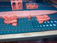 3d Printed 1/700 Britain Lion-class Battleship(full Hull/waterline)