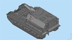 3d Printed 1/72 British Conqueror Gun Carriage Self-Propelled Gun Kit