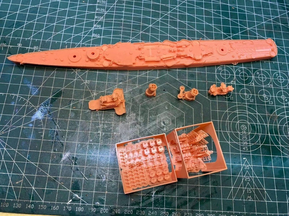 3d Printed Kit 1/700 Uss Wichita Ca-45 Heavy Cruiser(full Hull/waterline)