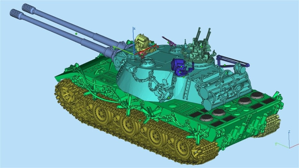 3d Printed 1/64/72/144 German D-series "Immortal/E-100 (2-gun)" "Minel" SHT Kit