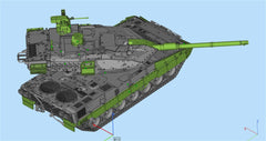 3d Printed 1/35/72 German Leopard 2A7 Hu Main Battle Tank Kit