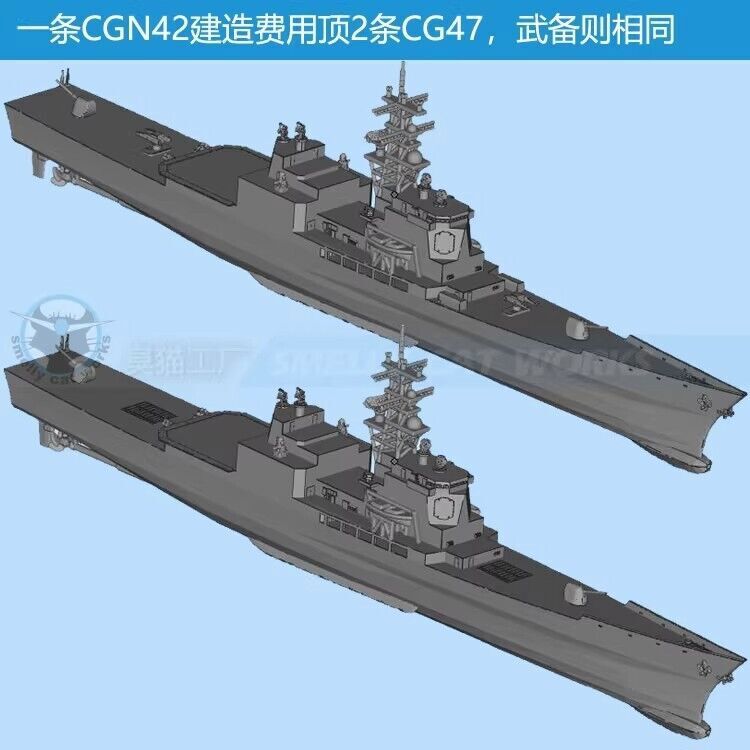 3d Printed Kit 1/700/1250/2000 Us Cgn42 Nuclear-powered Cruiser Virginia