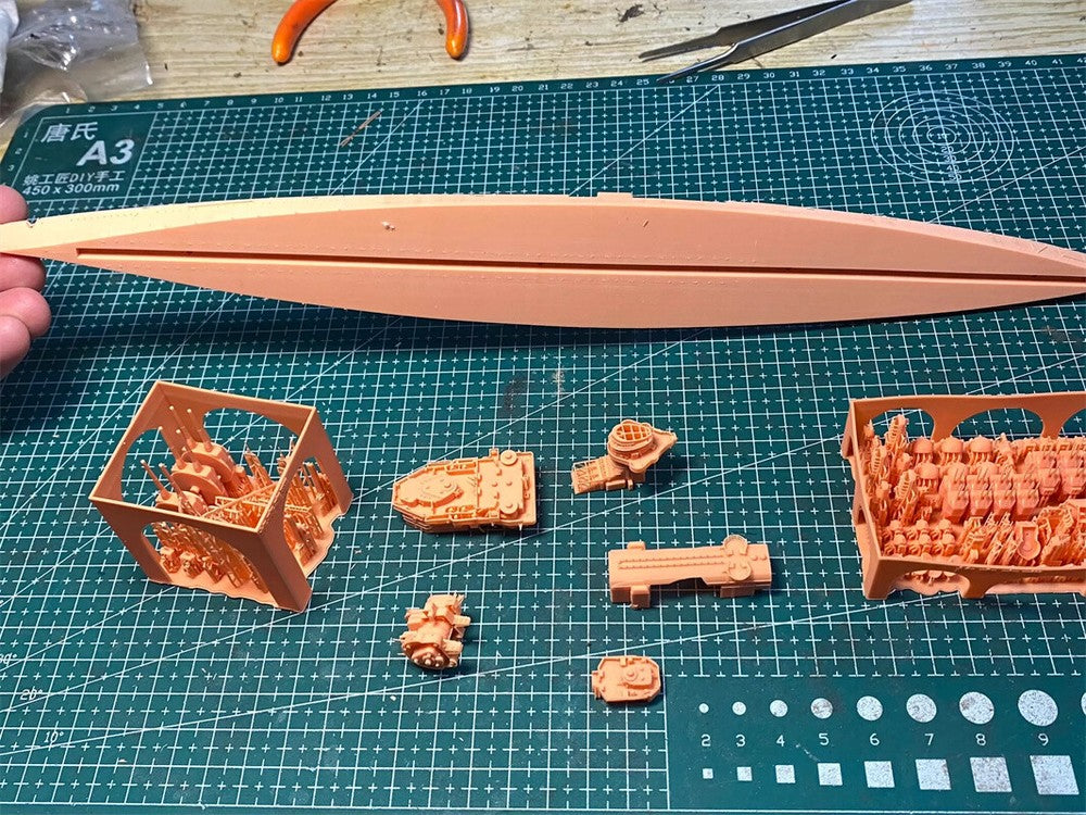 3d Printed 1/700 German Battleship Gneisenau(full Hull/waterline)