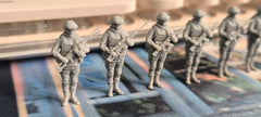 3d Printed 1/72 Modern Soldier Formation Squad (Eight Members) ﻿Unpainted Kit