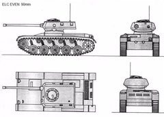 3d Printed 1/72 French ELC EVEN 90 Light Tank Kit
