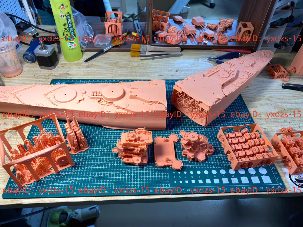 3d Printed 1/350 French Jean Bart Battleship(waterline/full Hull)
