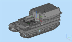 3d Printed 1/72 British Conqueror Gun Carriage Self-Propelled Gun Kit
