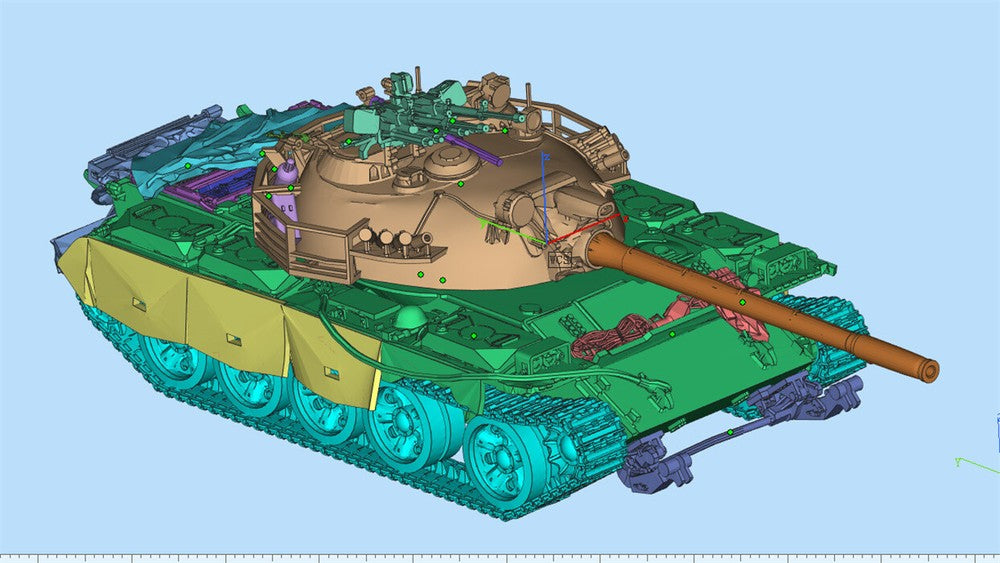 3d Printed 1/35/72 Chinese F-series "Wujiu" Type 59 Medium Tank Kit