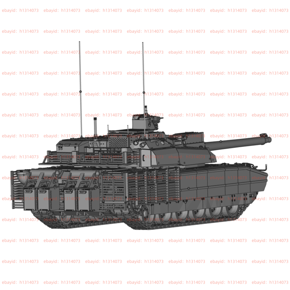 3d Printed 1/72/144 French Leclerc AZUR Tank Unpainted Kit