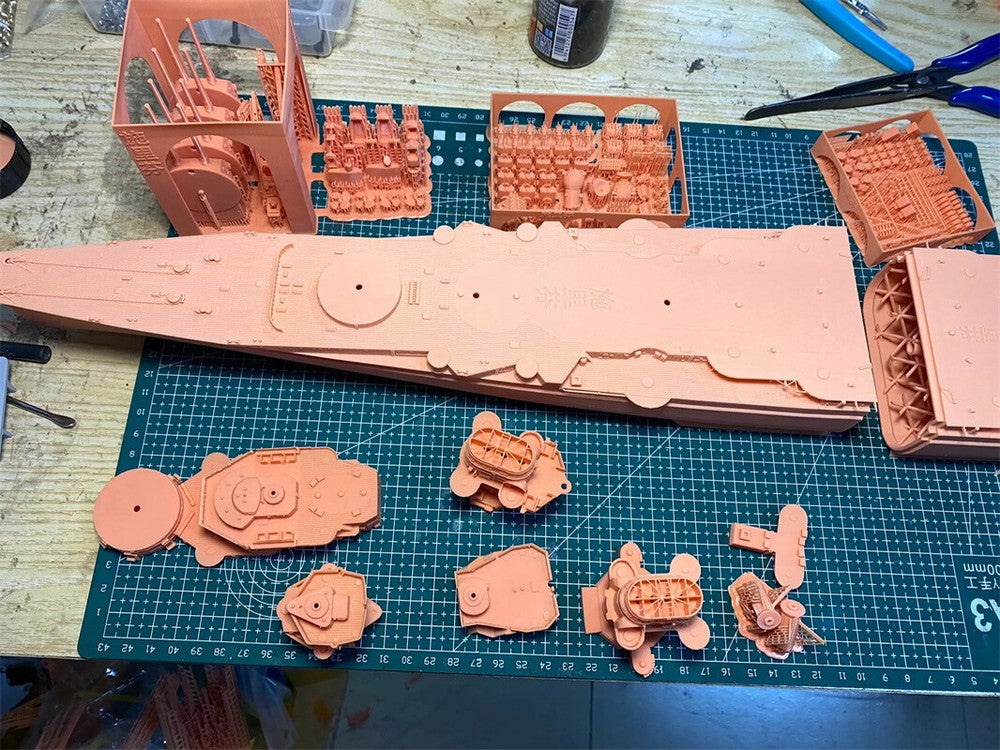 3d Printed 1/350 German Schlieffen Battleship(full Hull/waterline)